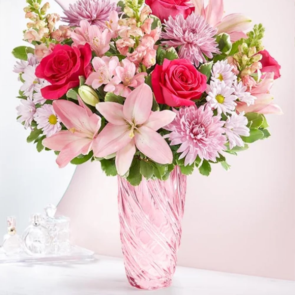 Sentiment For Mom, flowers to give with roses, lilies and pompoms, that transmit love, gratitude and joy, make her feel special with this beautiful detail, flower delivery in Orlando, Fresh Flowers Orlando, florist