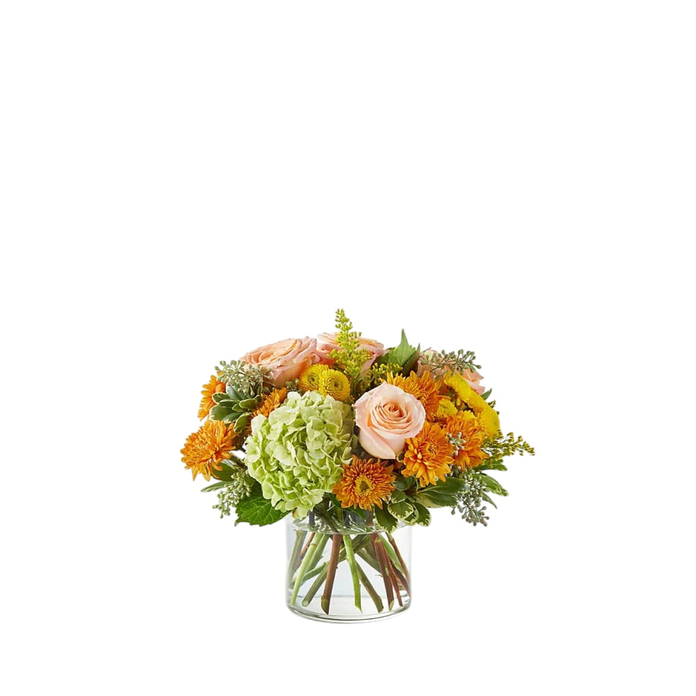 Deluxe Green hydrangeas with roses and sage