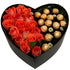 Luxury heart-shaped box, contains 12 roses in assorted colors (pink, pink, white, assorted colors available) and Ferrero chocolate, birthday gift, anniversary, celebration. Encuentralo Disponible En Fresh Flowers Orlando.