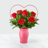 Love roses, Two colours of roses, carnations and more flowers make a bold statement of your love for Valentine&
