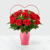 Love roses, Two colours of roses, carnations and more flowers make a bold statement of your love for Valentine&