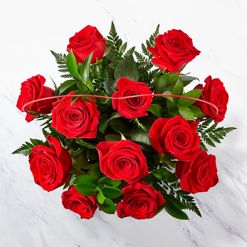 Love roses, Two colours of roses, carnations and more flowers make a bold statement of your love for Valentine&