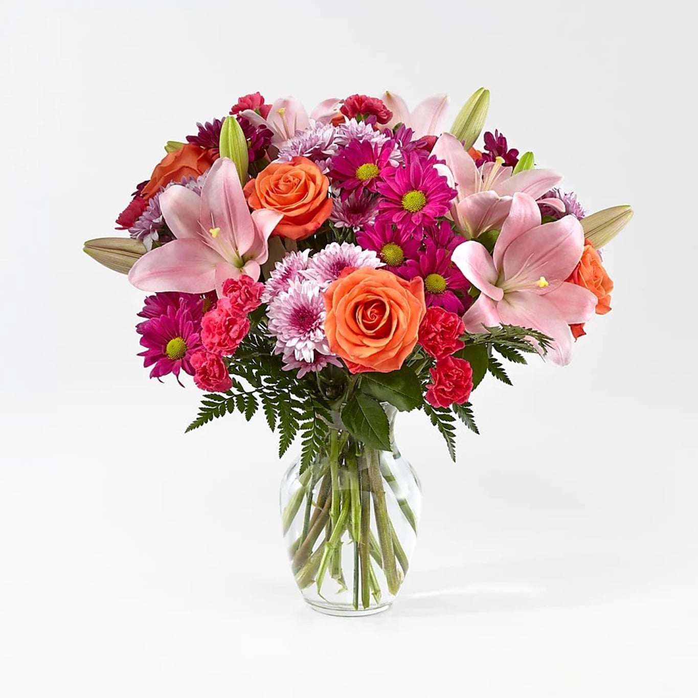 Roses and Lilies Light Of My Life, flower gift with roses, lilies, it is a beautiful gift for anniversary, flower gift for birthday, flowers for all occasions and decoration, Fresh Flowers Orlando.