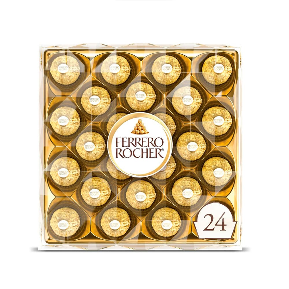 Chocolate Ferrero Rocher 10.5 oz, 24 Count, Premium Gourmet Milk Chocolate Hazelnut, Individually Wrapped Candy for Gifting. Ferrero chocolate, birthday gift, anniversary, celebration. Encuentralo Disponible En Fresh Flowers Orlando.