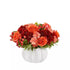 Flowers in a decorative white pumpkin