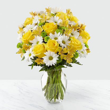 Express your love with our Yellow Flowers For Mom. 🏵️ Featuring a combination of yellow and white flowers, these are the perfect gift to tell Mom how much you love her.