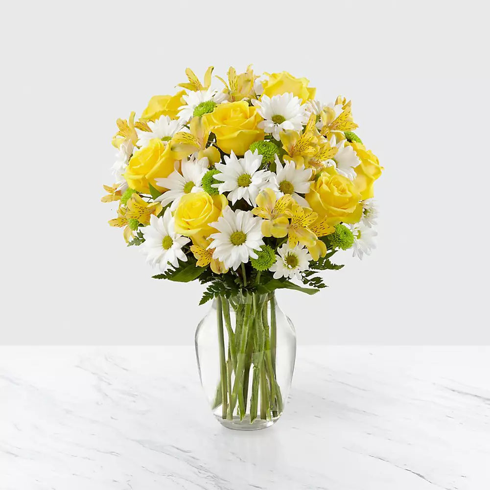 Express your love with our Yellow Flowers For Mom. 🏵️ Featuring a combination of yellow and white flowers, these are the perfect gift to tell Mom how much you love her.