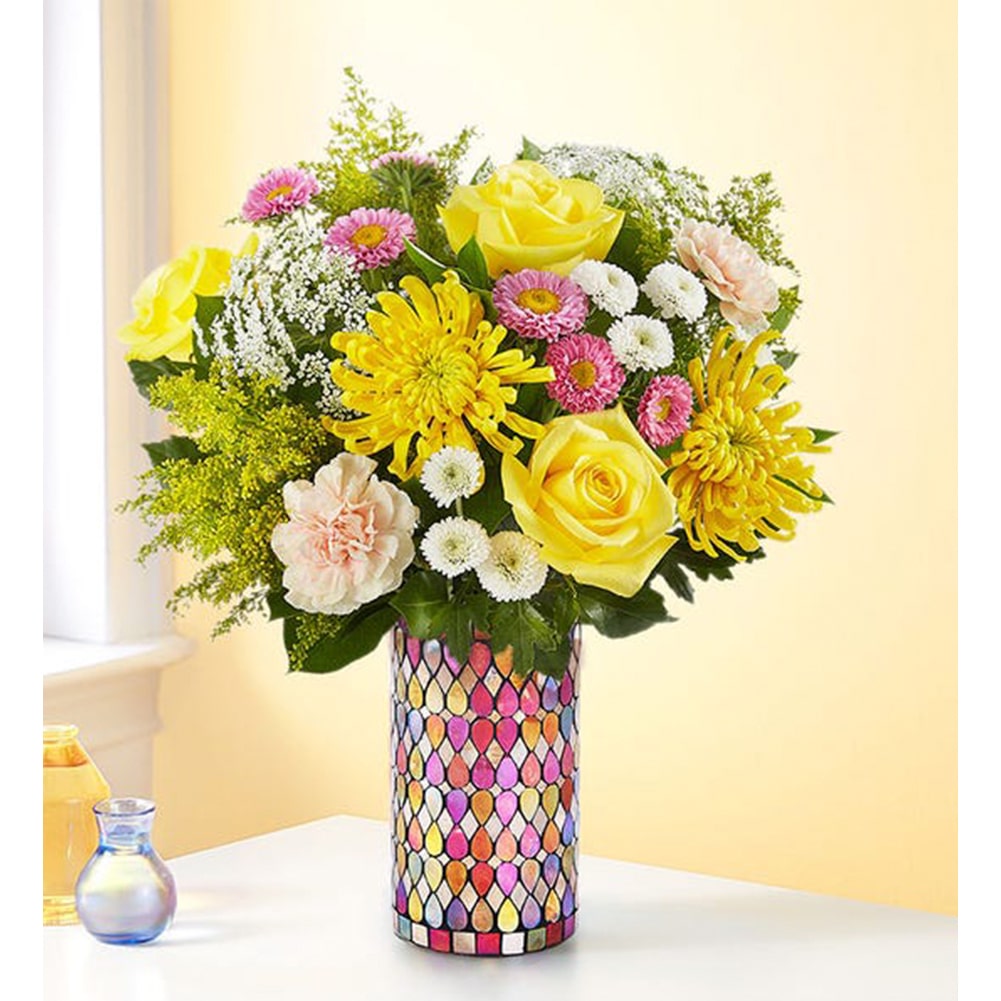 Rosas y Claveles Amarillos