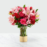 Ramo de Rosas Impresionante, Hermoso arreglo floral para regalar con Rosas, Lirios, Flor de Alstroemelia, regalo para decoración del hogar con rosas, un hermoso regalo para aniversario, regalo floral para cumpleaños, flores para toda ocasión y decoración. Floristería y Regalos, Delivery Kissimmee, Orlando, Winter Park, Titusville, FL Fresh Flowers Orlando.