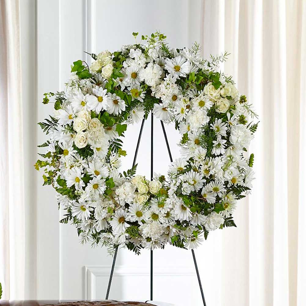 Blue and White Funeral Pedestal