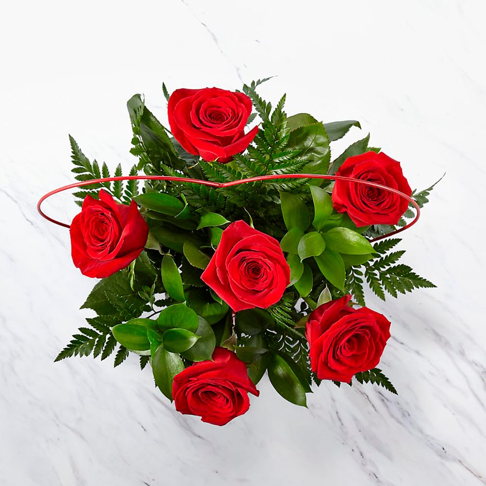 Love roses, Two colours of roses, carnations and more flowers make a bold statement of your love for Valentine&