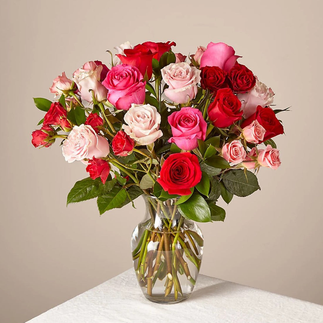 Original Bouquet with Vase, Assorted colors of roses, tell your special someone that your love is meant to be special, it is a beautiful anniversary gift, birthday flower gift, flowers for all occasions and decoration, Fresh Flowers Orlando.