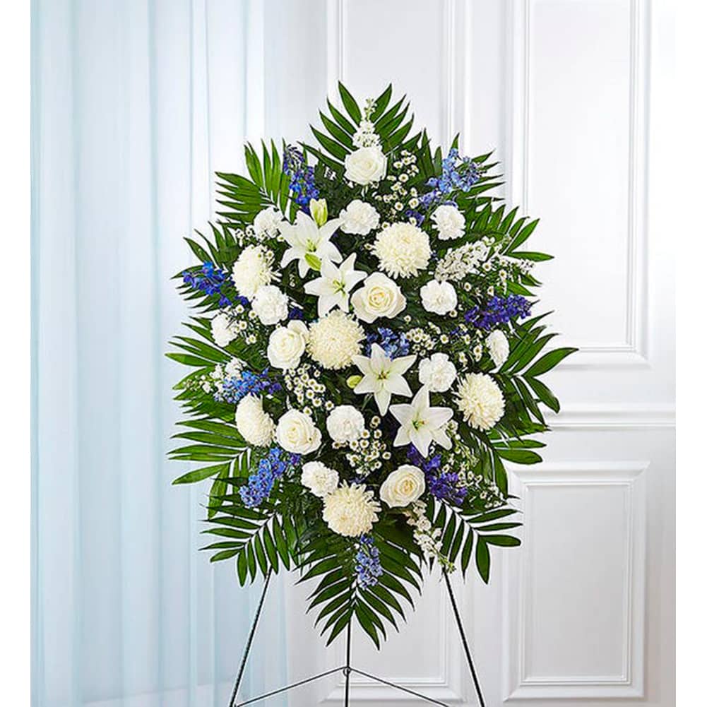 Blue and White Funeral Pedestal