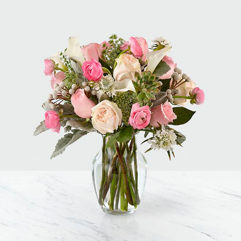 Rosas Rosadas (Radiance in Pink Roses), Flores para San Valentín, Flores Amor y Romance es un hermoso regalo para aniversario, regalo floral para cumpleaños, flores para toda ocasión y decoración, Fresh Flowers Orlando.