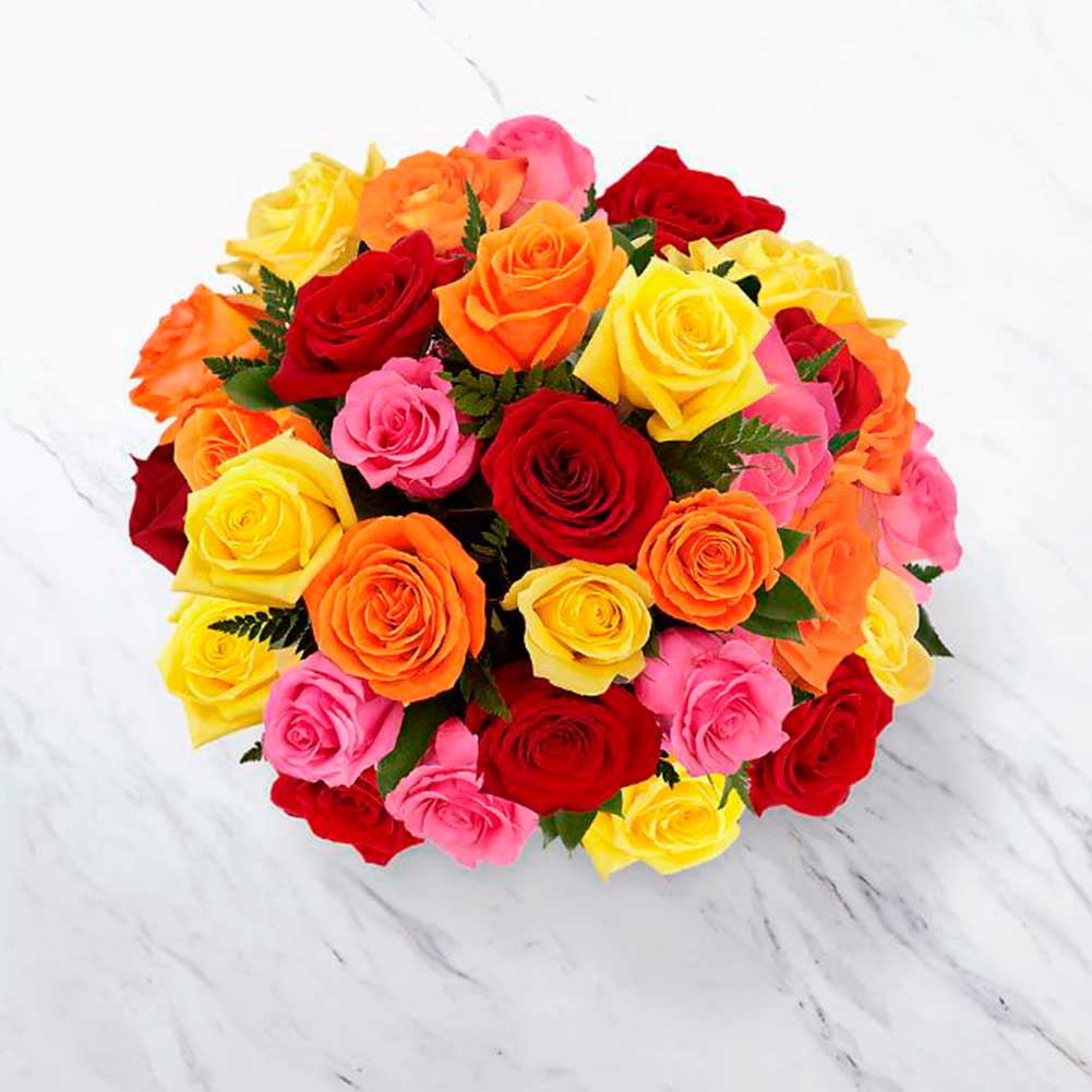 The best day with colored roses. Perfect to give for a special reason or to simply share a smile. Fresh Flowers Orlando.
